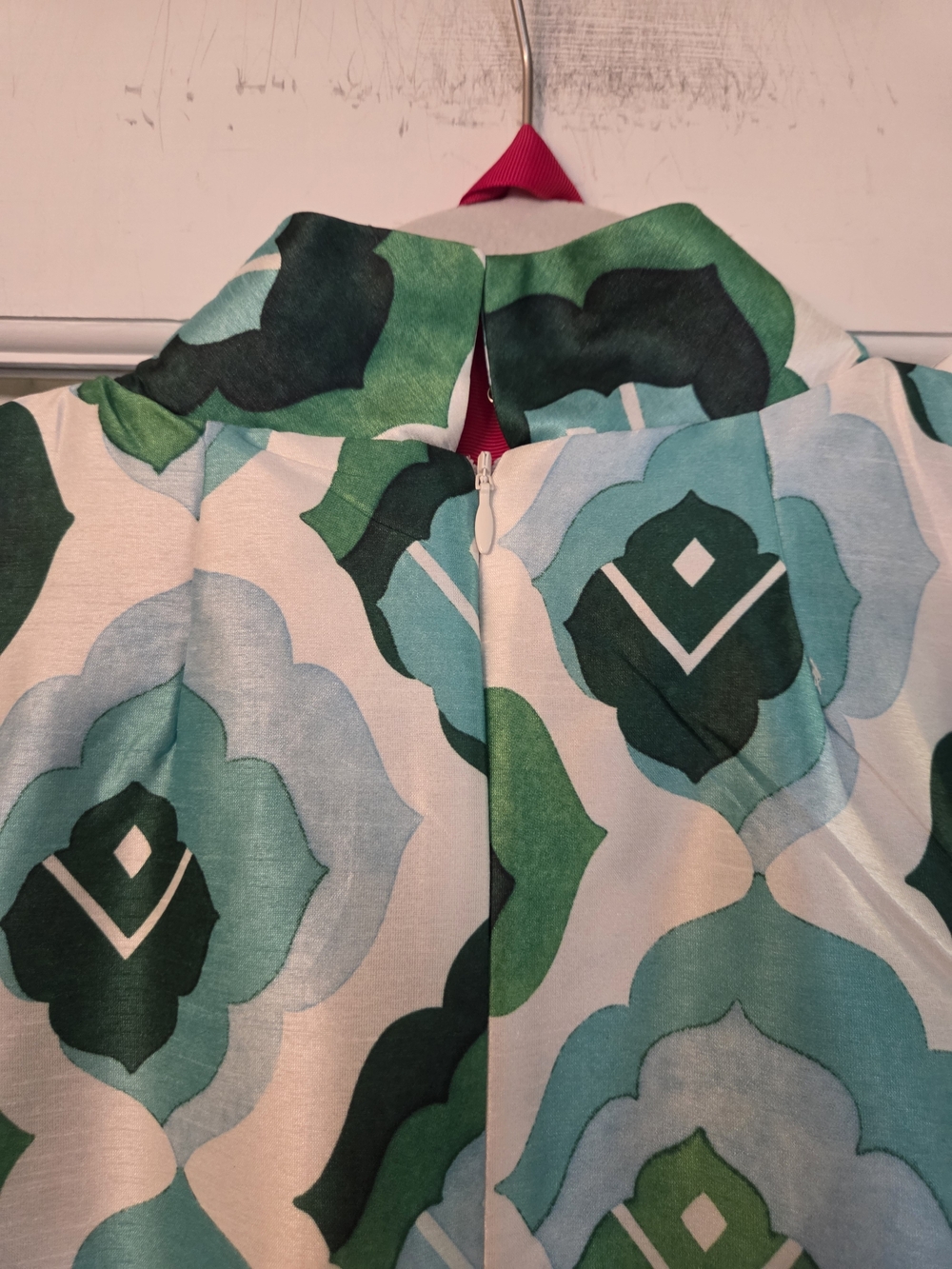 Frances Valentine Green Geo-Print Maxi Dress - Size 12 - Picture 15 of 16